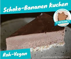 Ein tolles herbstrezept für aromatischen kürbiskuchen, ganz ohne. Schoko Bananen Kuchen Roh Vegan Blog Dattelbar