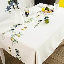 Watercolor Olive Fruit Tree Indoor Outdoor Tablecloth Outdoor Tablecloth Dining Table Cloth Table Linens