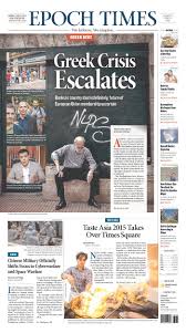 The Epoch Times Today S Front Pages Newseum Newspaper Design Layout Newspaper Design Page Layout Design