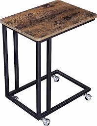 Free shipping on orders over $39. Slide Under Side Sofa Table With Caster Wheels Black And Brown By Casagear Home Industrial Side Table End Tables Long Sofa Table