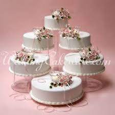 6 Tier Cascade Wedding Cake Stand Stands Set Wedding Cake Stands Beautiful Wedding Cakes Wedding Cakes With Cupcakes