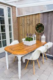 How I Used An Old Wood Dining Table Outside Outdoor Dining Room Used Outdoor Furniture Outdoor Dining Table