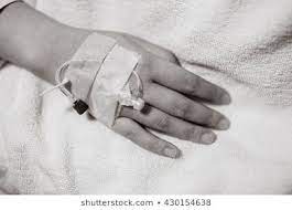 Closeup Of Iv Drip In Woman Hand On Bed In Hospital Focus On The Hand Of A Patient Black And W Girl Hand With Drip In Hospital Girls Hand Girls Hand