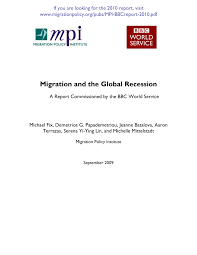 pdf migration and the global recession