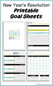 New Year S Resolution Printable Goal Sheets Goals Sheet New Years Resolution Goals Printable
