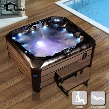 2230mm black hot tub tubs massage