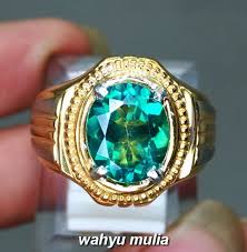 Cincin Batu Permata Natural Green Topaz Hijau Asli Kode 1367 Wahyu Mulia Cincin Batu Permata Cincin Kecubung
