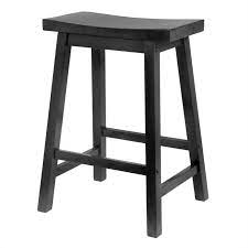 Fibre reinforced plastic under leather clad seat. Winsome 24 Counter Saddle Seat Bar Stool In Black 20084