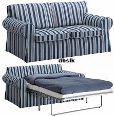 Ikea Ektorp Sofa Bed Cover Sofabed Slipcover Abyn Blue White Stripes Abyn 2er Schlafsofa Schlafsofa Sofa