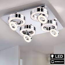 To take full advantage of this trait, choose led ceiling light fixtures that allow for rotation of multiple parts. Led Design Ceiling Lamp Crystal Spotlight Angular Rings Movable Living Room Lamp Lights Direct 14522 17 Etc Shop Lamps Furniture Technology Household All From One Source Etc Shop