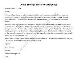 Feb 27, 2012 · sample excessive prolonged lunch breaks letter. Office Timings Email To Employees Office Timings Mail