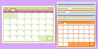 Tarikh gaji sepanjang tahun 2019 4. 2019 2020 Academic Year Monthly Calendar Planner