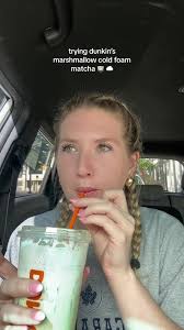 trying dunkin’s marshmallow cold foam matcha