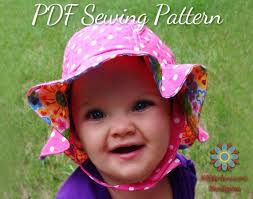 Sun Hat Pattern, PDF Sewing Pattern, Beach Hat Pattern, Child Hat Pattern,  Baby Hat Pattern, Toddler Hat Pattern, Hat Sewing Pattern