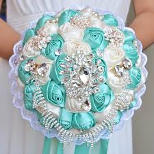 Create your own artificial wedding bouquets arrangements with silk flower stems from rustic reach. 2017 Bridal Bridesmaid Wedding Bouquet Cheap New Luxury Crystal Turquoise Handmade Artificial Rose Flower Bridal Bouquets Bridesmaid Wedding Bouquet Bridal Bouquetwedding Bouquet Aliexpress