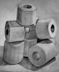Bleistift Stillleben Toilettenpapier V Skonea Stillleben Kunst Kunstunterricht Stilleben Zeichnen