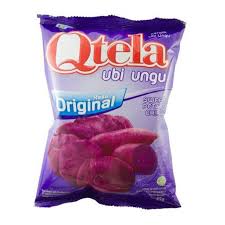 Keripik singkong adalah makanan yang terbuat dari singkong yang diiris tipis kemudian digoreng dengan menggunakan minyak goreng. Qtela Keripik Ubi Ungu Original 45g Bloralapak Shopee Indonesia