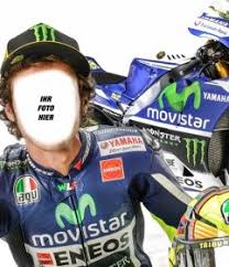 Drivers, constructors and team results for the top racing series from around the world at the click of your finger. Fotomontage Mit Valentino Rossi Motogp Fahrer Zu Bearbeiten Photoeffekte