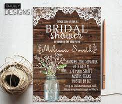 Rustic Bridal Shower Invitation Printable Baby S Breath Etsy In 2022 Bridal Shower Rustic Mason Jar Bridal Shower Bridal Shower