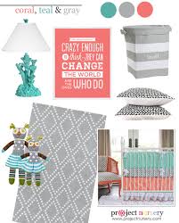 Sign up for inspiring design, diy projects, party ideas & exclusive offers! Coral Teal And Gray In The Nursery Project Nursery Teal Nursery Baby Girls Nursery Nursery Design Board