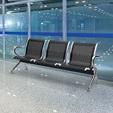 Kinbor 3 Seat Airport Office Waiting Chair Executive Side Reception Bench Black Affilink Officechair Reception Waiting Chairs Waiting Room Chairs Guest Chair