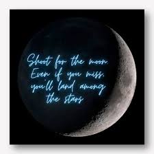 Moon Quotes In Neon Pink Free Usa Shipping Wallart Biz Wall Art