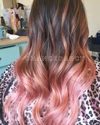 Black And Rose Gold Hair Straightener Wavy Pink Strawberry Balayage Ombre Long Blended Hair Hairbychancedarcy Rose Gold Peach Peach Hair Hair Hair Styles