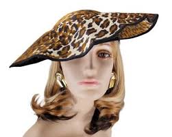 An Original By Ruby Taylor Vintage Leopard Cheetah Animal Print Felt Tilt  Hat