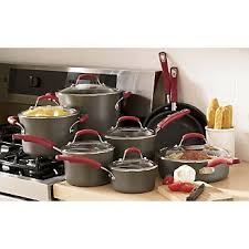 Rachel Ray Cookware Set Because None Of My Pots Or Pans Have Lids And I Love The Sets 3 Rachel Ray Cookware Cookware Set Cookware Set Rachel Ray