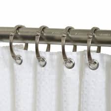 Titan Neverrust Madison Shower Curtain Rings In Brushed Nickel Set Of 12 Shower Curtain Decor Curtains With Rings Shower Rings