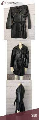 Reportage R G A Italy Black Faux Leather Jacket Black Faux Leather Jacket Leather Jacket Jackets