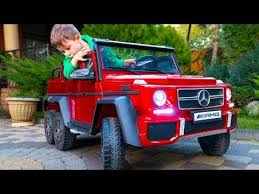 Artem And Unboxing New Toy Mercedes G63 Amg 6x6 Review Kid Ride On Car Youtube Kids Ride On Mercedes G63 Tractor Toy