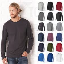 details about bella canvas long sleeve jersey t shirt mens long sleeve tee s 2xl 3501