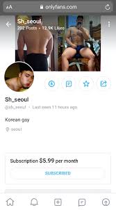 Onlyfans Review on X: sh_seoul t.coeMLrjHWogs @bori_fa_1004  5.510 As requested. Hot Korean bear. Shows videos of him teasing and  playing with himself. Sometimes he has a partner so you can see sucking.