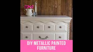 The style of the piece you are painting is what determines the style of the finished product to a certain extent, unless you plan to hand paint in a highly decorative style. Diy Metallic Painted Furniture Pearl Effects Tutorial Youtube