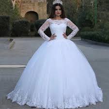 White wedding dresses and bridal gowns. White Vintage Bride Dress Lace Appliques Long Sleeves Wedding Dresses Ball Gown Wedding Gowns With Lace Up Back Wedding Dresses Aliexpress