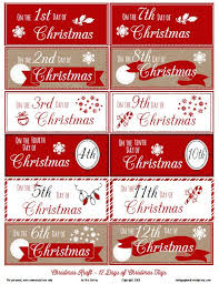 Free Printable Download 12 Days Of Christmas Gift Tags Vintage Gl Free Printable Christmas Gift Tags Christmas Tags Printable Christmas Gift Tags Printable