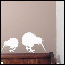 Animal New Zealand Two Kiwi Birds Eating Wall Decal For Etsy Kids Wall Decals Kiwi Bird Maori Art
