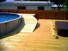 Above Ground Pool Ramps Deck Photo Gallery Deck Builders Miami Backyard Pool Pool Landscaping Hot Tub Landscaping