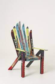upcycling and up pricing a new trend ski house decor adirondack chair ski decor