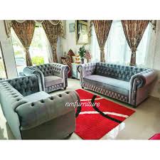 This sleek and elegant teak frame pc console, crafted from highest quality materials and wicker sofa malaysia wicker furniture can be left outside all year round and is able to stand very low and high temperatures. Laura Chesterfield Sofa 3 2 1 Seater Set Custom Made Tempah Sofa Mewah Kusyen Murah Cheap And Affordable Design Laura Shopee Malaysia