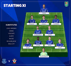 The ultimate hub for premier league, champions league, world cup, mls, la liga, serie a news, and more. Everton Lineup V Southampton Carabao Cup Richarlison And Walcott Benched Fantasypl
