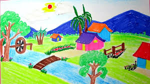 Check the latest easy drawing for kids step by step animals, learn drawing for kids, simple drawing is a favorite thing for many kids! Easy Landscape Drawing Ideas Happy Emotion