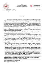 Bu yasaklarla ilgili genel hatları ve açıklamaları yer alan i̇çişleri bakanlığı genelgesinin yayımlandı. Icisleri Bakanligi Ndan Koronavirus Genelgesi