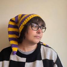 Crochet Stripped Jester Hat