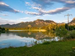 One of many lakes in the region around hohens. Forggensee Fussen See
