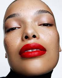 Soft matte red lips for stunning new face Layla Leonard  @bossmodelmanagement Keeping the edge blurred with @mykitco 504 MY BLURRED  LIP Products used // Lipstick