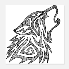 Free printable star wars bb 8 coloring page star wars coloring. Mandala De Loup Hurlant Posters Spreadshirt