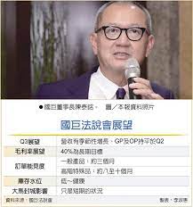 被動元件大廠國巨 7 日召開股東會，通過每股配發股息 10 元，並順利改選董事選新任董事，董事長陳泰銘會後表示，第三季訂單動能不錯，目標未來 3 年車用佔比要從 18% 提升至 22%，而與鴻海結盟成立的合資公司改名「國創半導體」，未來兩家公司聯手，推估營運成長翻倍很合理。. Powblw89qoybem