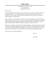 Leading Professional Inventory Associate Cover Letter Examples Resources Myperfectresume